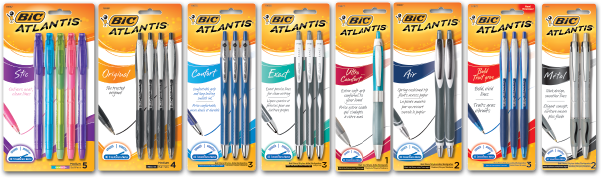 Atlantis Stic, Original, Comfort, Exact, Ultra Comfort, Air, Bold & Metal Ball Pens